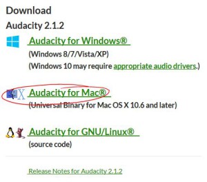 Audacity download mac os x